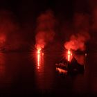 Fackelschwimmer auf dem Spitzingsee