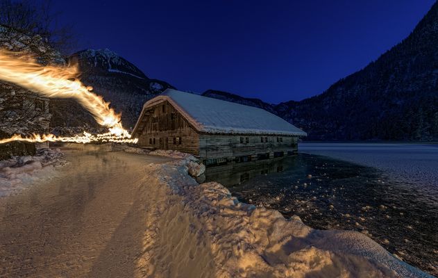 Fackelzug am Königssee