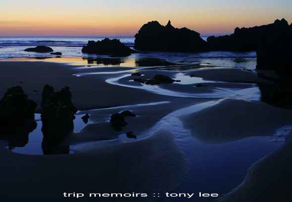 Fading light on Santander (Spanien) beach