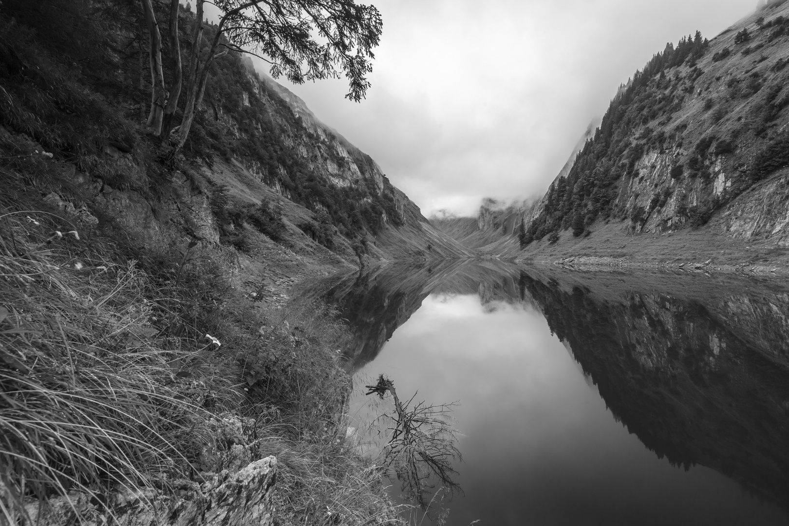 Fählensee bei Regen