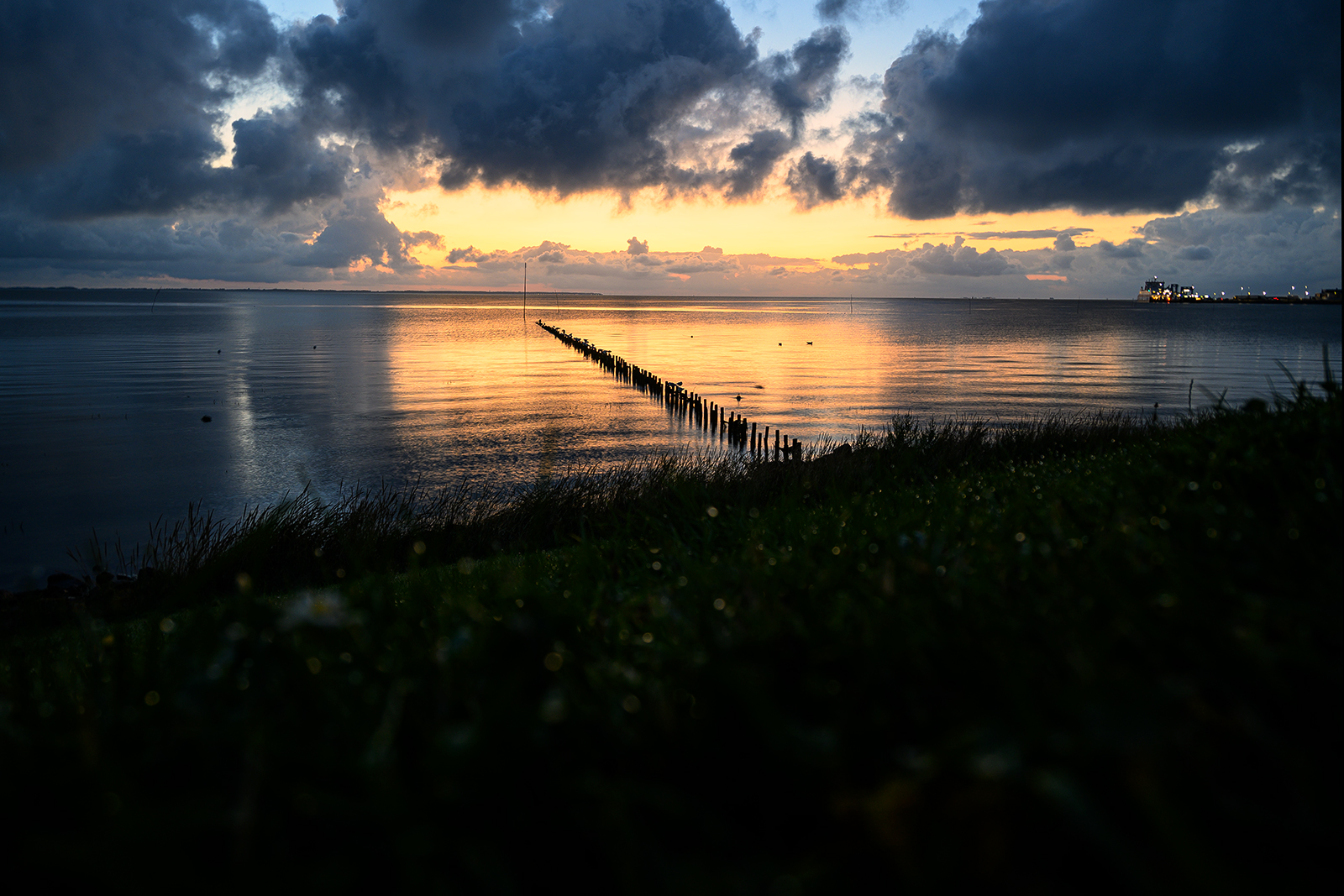 Fähranleger am Morgen auf Amrum