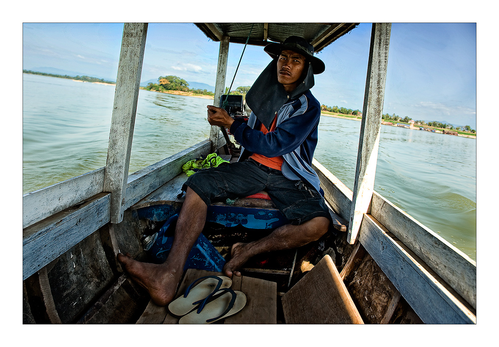 Fährmann über den Mekong