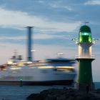 Fährschiff Copenhagen in der Abenddämmerung