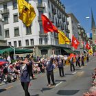 Fahnenschwinger am Jodelfest Luzern