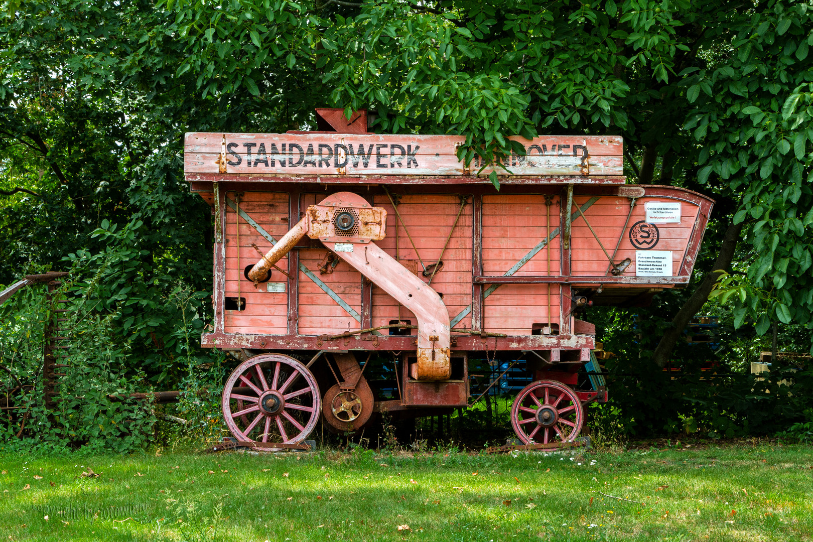 fahrbare Trommeldreschmaschine (Bauj. ca. 1950)