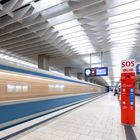 Fahrende U-Bahn am Scheidplatz