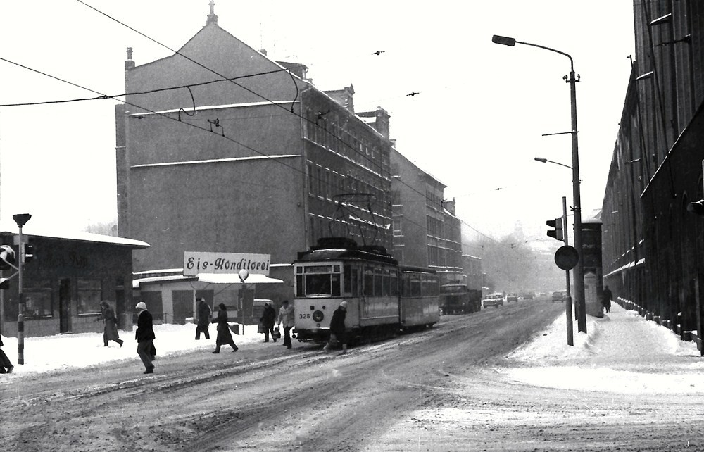 Fahrgastwechsel an der Leipziger Straße