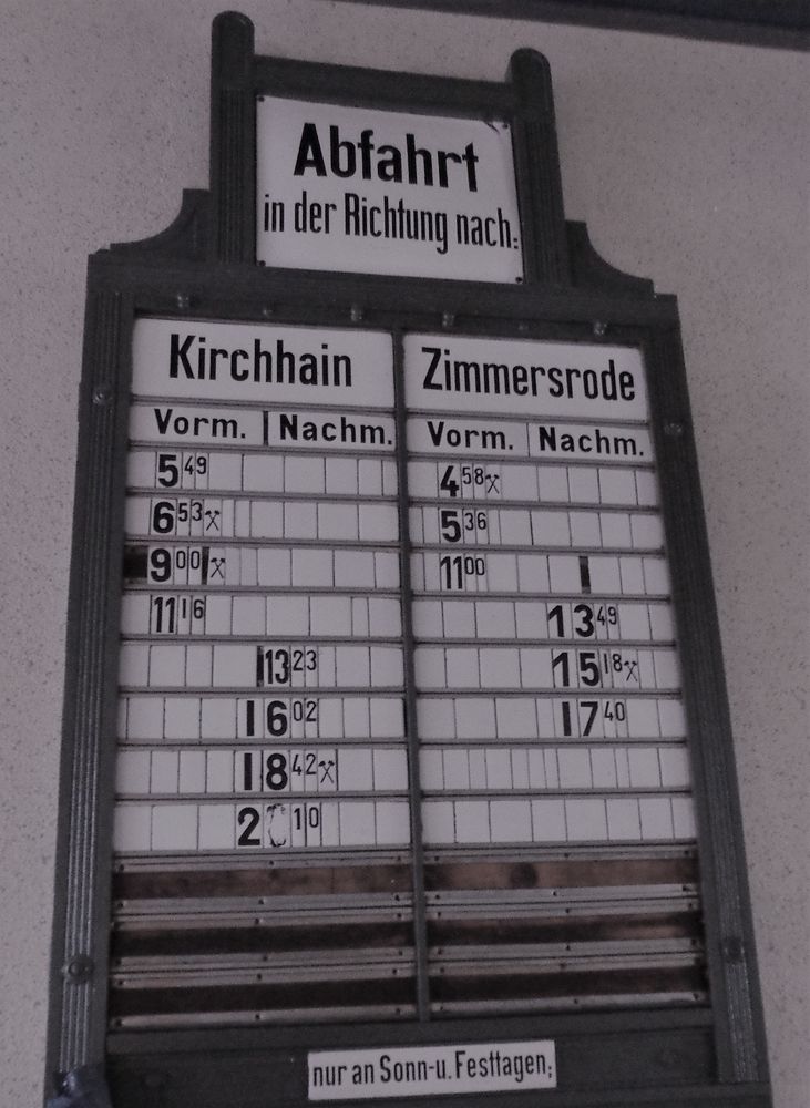 Fahrplan Anno 1955