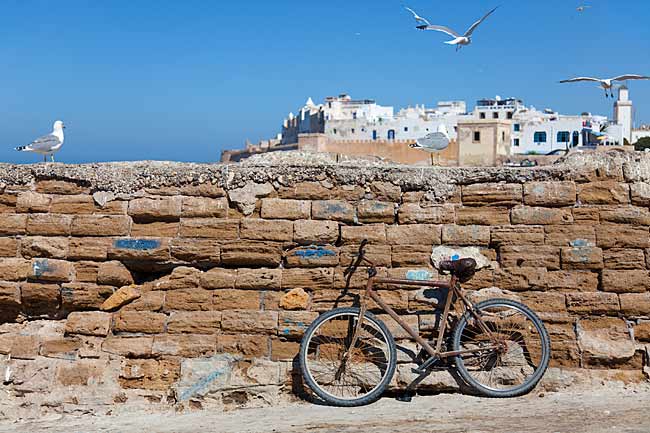 Fahrrad an der Stadtmauer