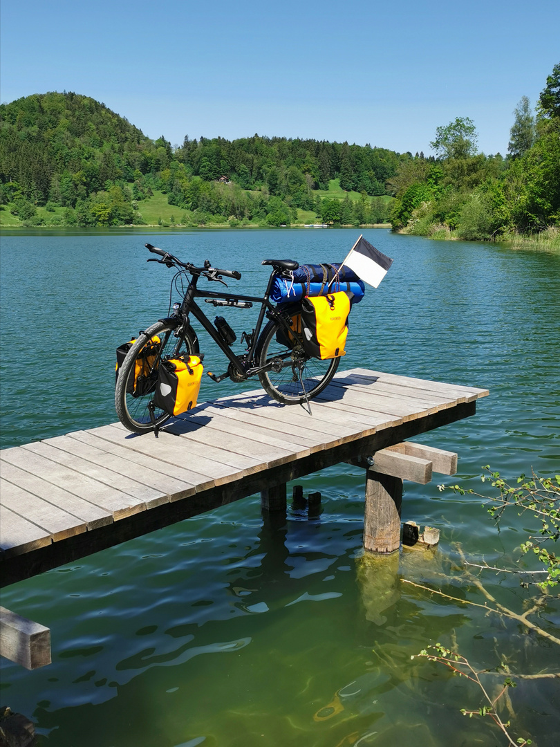 Fahrrad auf Fischersteg