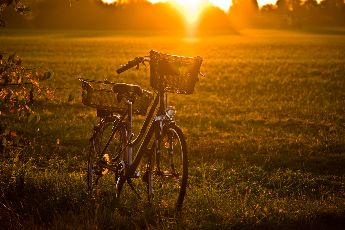 Fahrrad im Morgengrauen