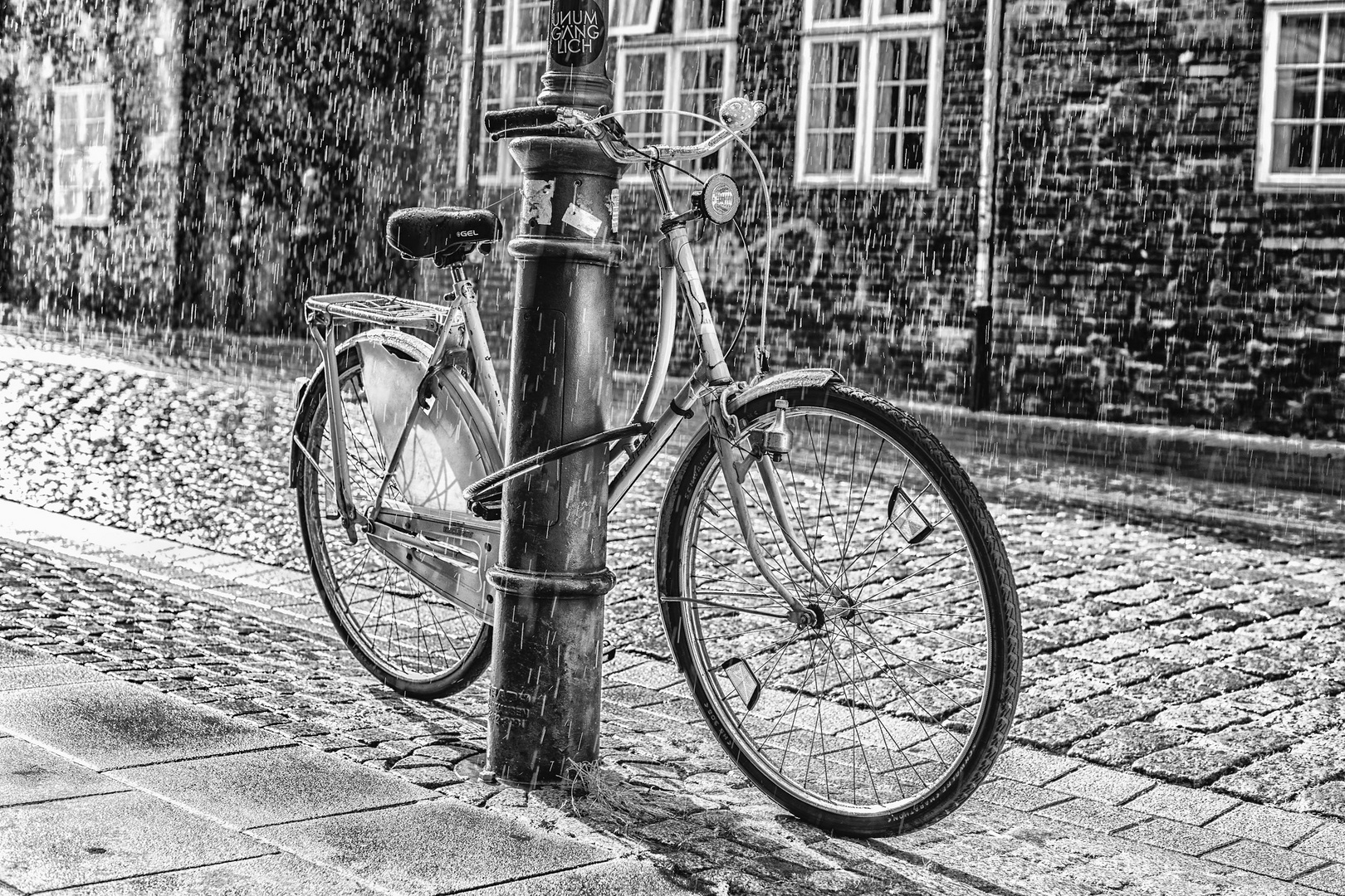 Fahrrad im Regen