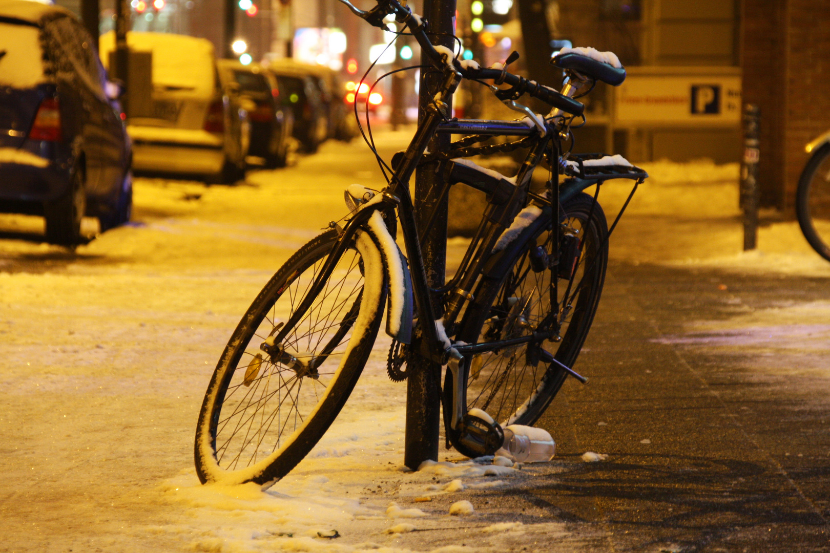 Fahrrad im Schnee