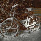 Fahrrad im Schnee