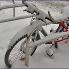 Fahrrad im Schnee