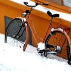 Fahrrad im Schnee am 23.12.