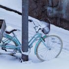 Fahrrad im Schneefall - Leise rieselt der Schnee.....