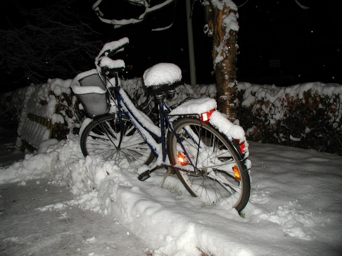 Fahrrad im Winter