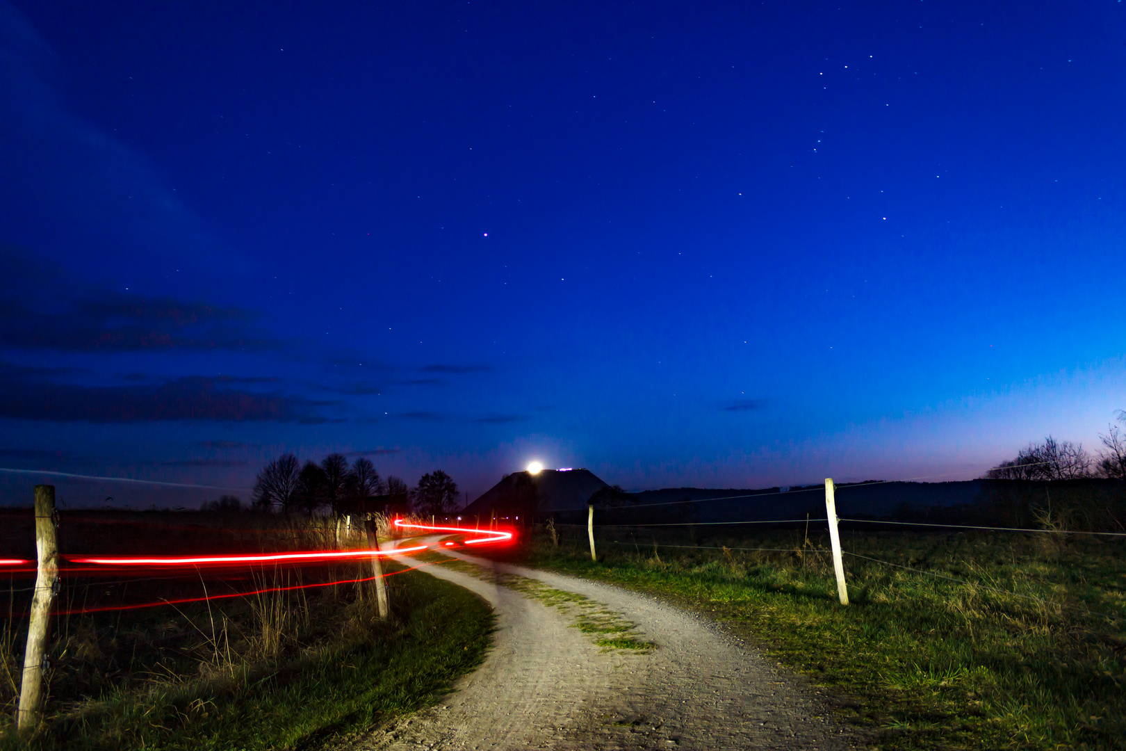 Fahrrad-Lichtspur