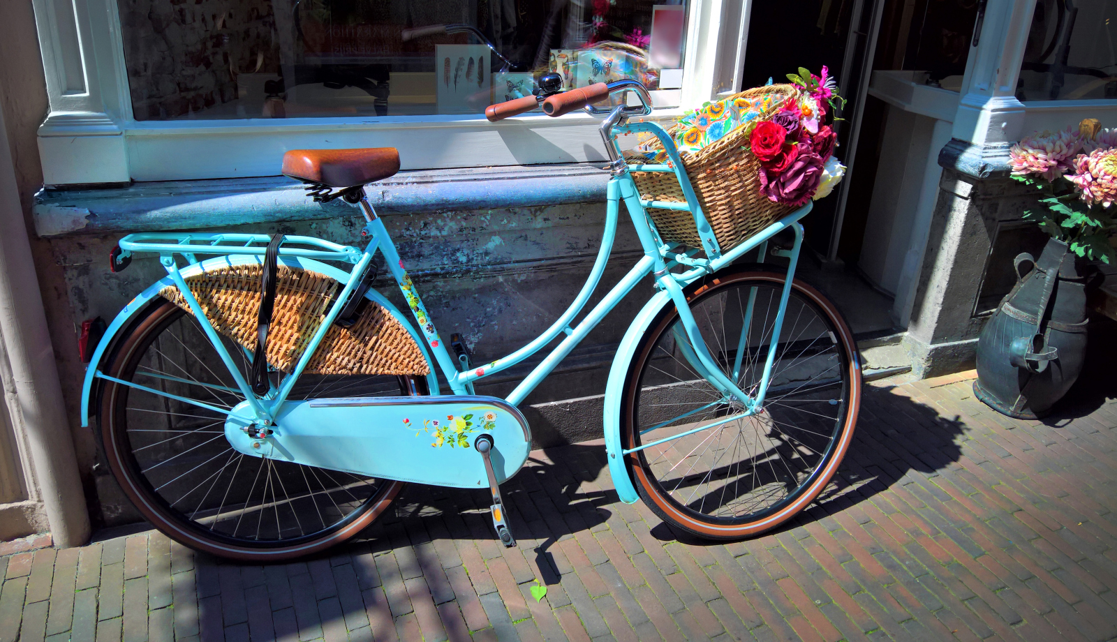 Fahrrad mit Blumen