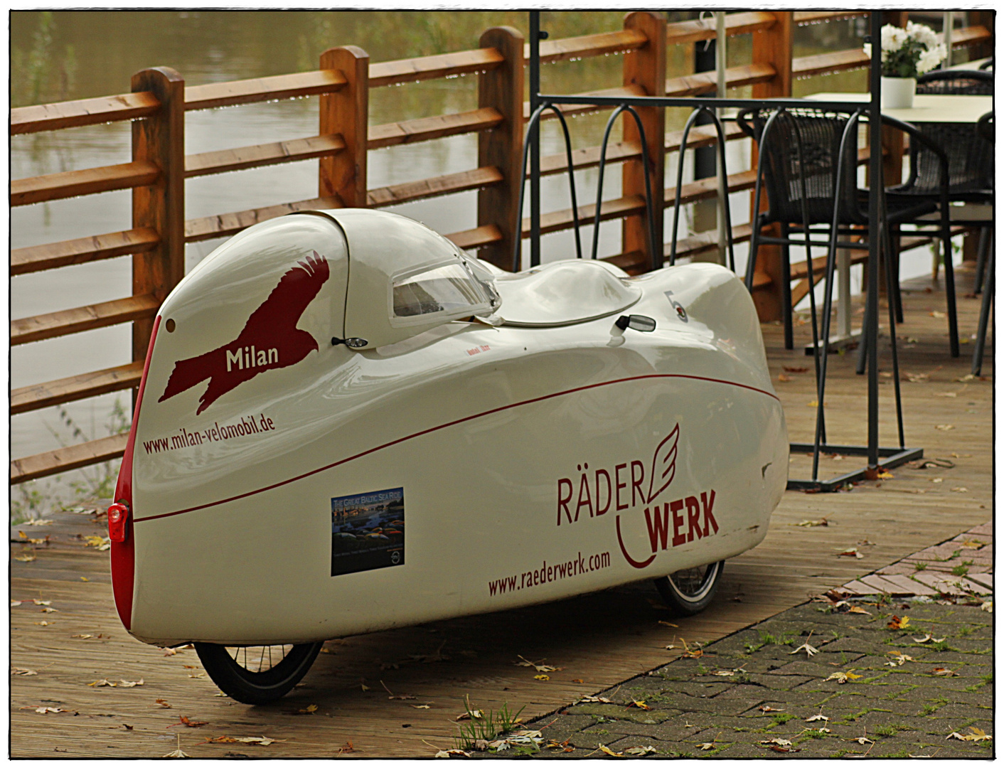 Fahrrad mit Regenschutz