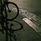 Fahrrad mit Schattenspiel