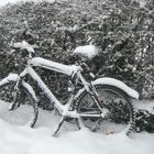 fahrrad mit schneekette