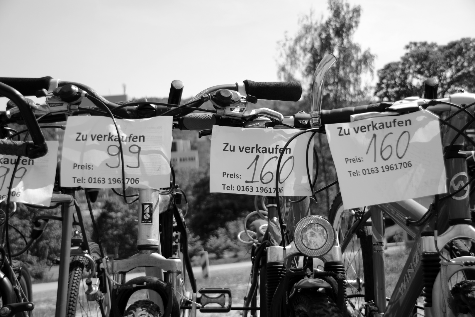 Fahrradbörse auf dem Unigelände