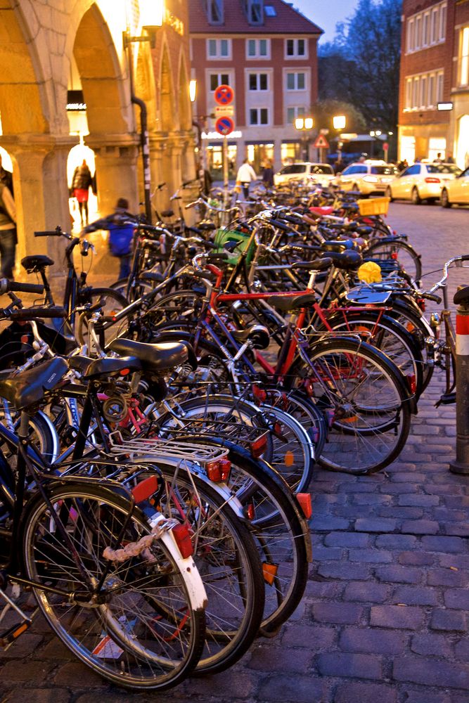 Fahrraddämmerung in Münster
