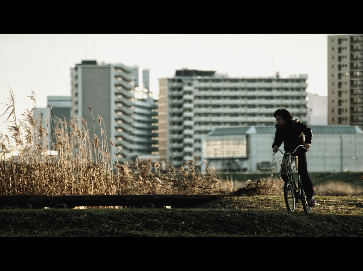 Fahrradfahrender Junge