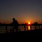 Fahrradfahrer am Rummelsburger Ufer (Berlin)