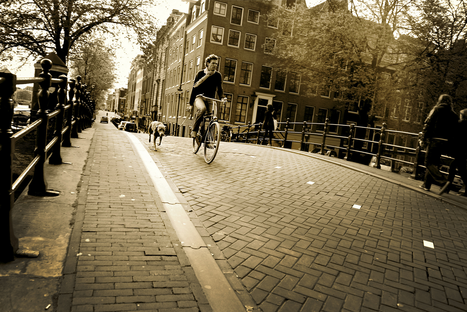 Fahrradfahrer in Amsterdam