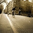 Fahrradfahrer in Amsterdam