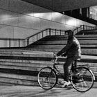 Fahrradfahrer in der Nacht