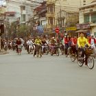 Fahrradfahrer in Hanoi