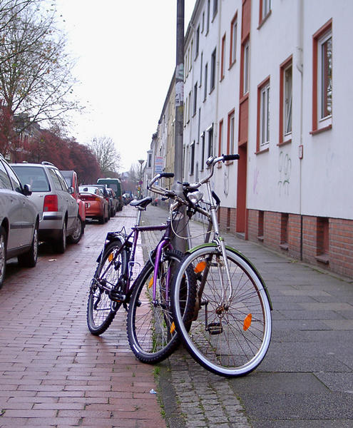 Fahrradflirt in Novembersonne