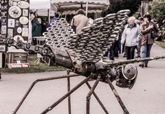 Fahrradkette, Unterlegscheiben, Teesieb für die Augen