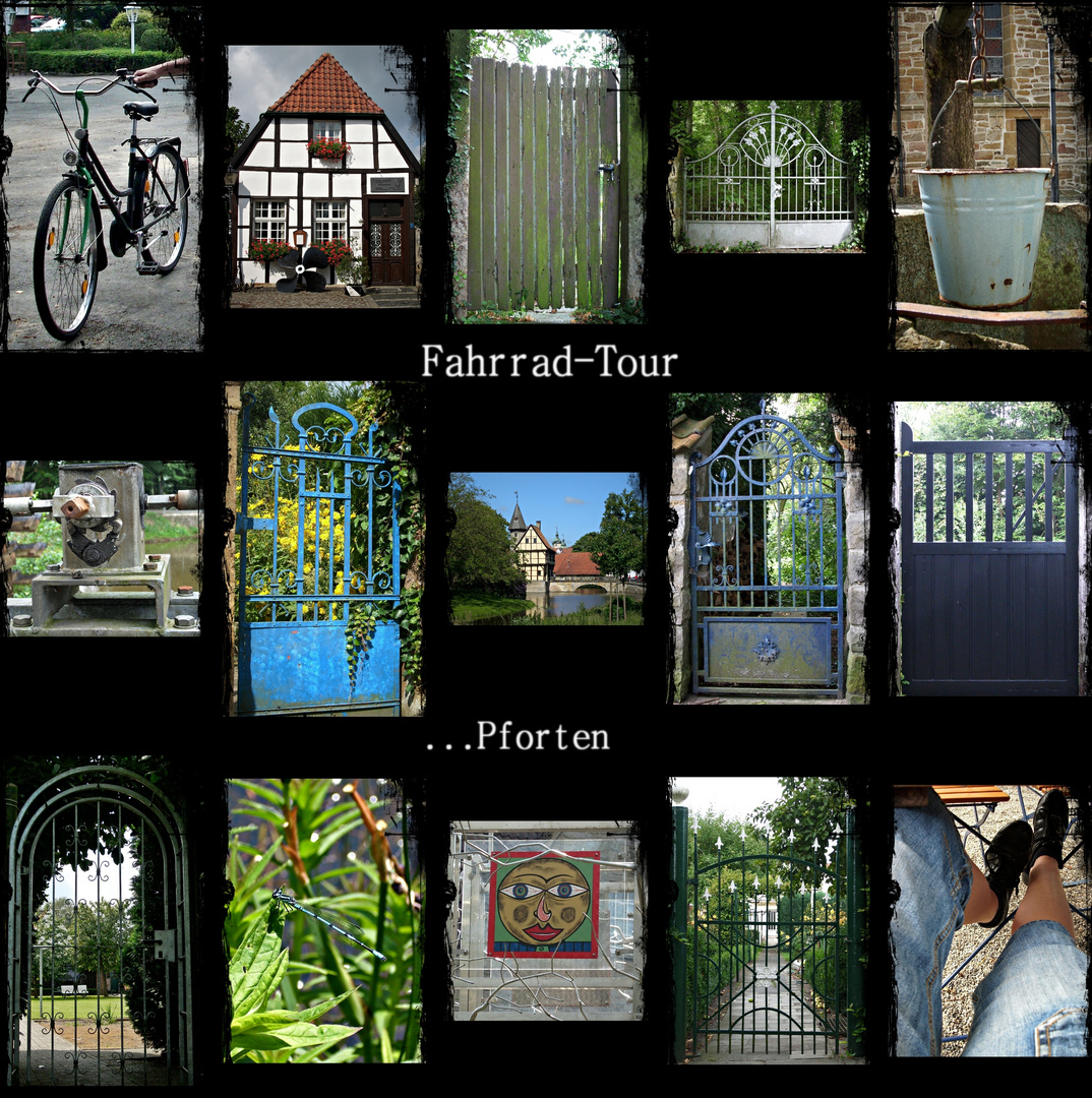 Fahrradtour mit Blick auf Gartenpforten