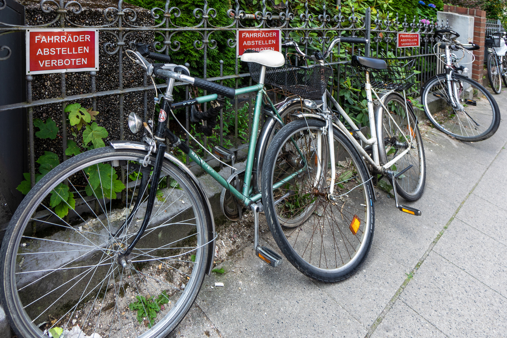 fahrräder Verbotsschild