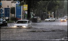 Fahrschule im Unwetter