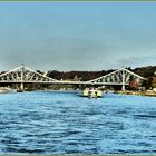 Fahrt auf der Elbe nahe Dresden