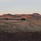 Fahrt durch Konsessionsgebiet nähe Opuwo - Abends Blick auf die Canyons