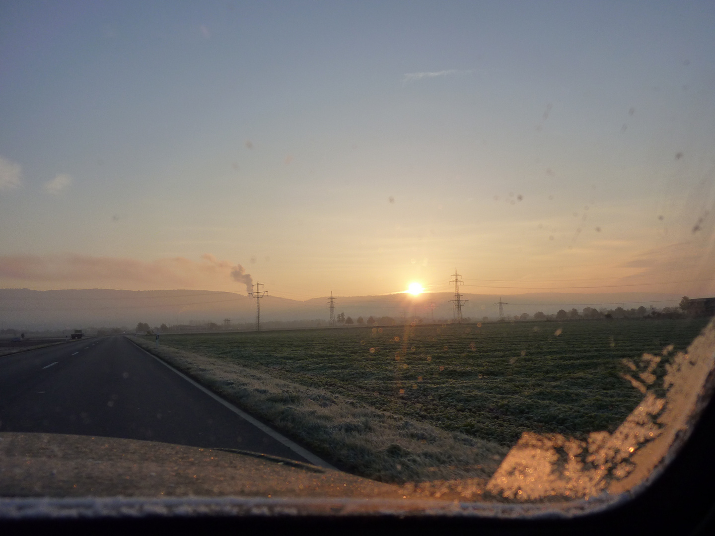 Fahrt in den Sonnenaufgang