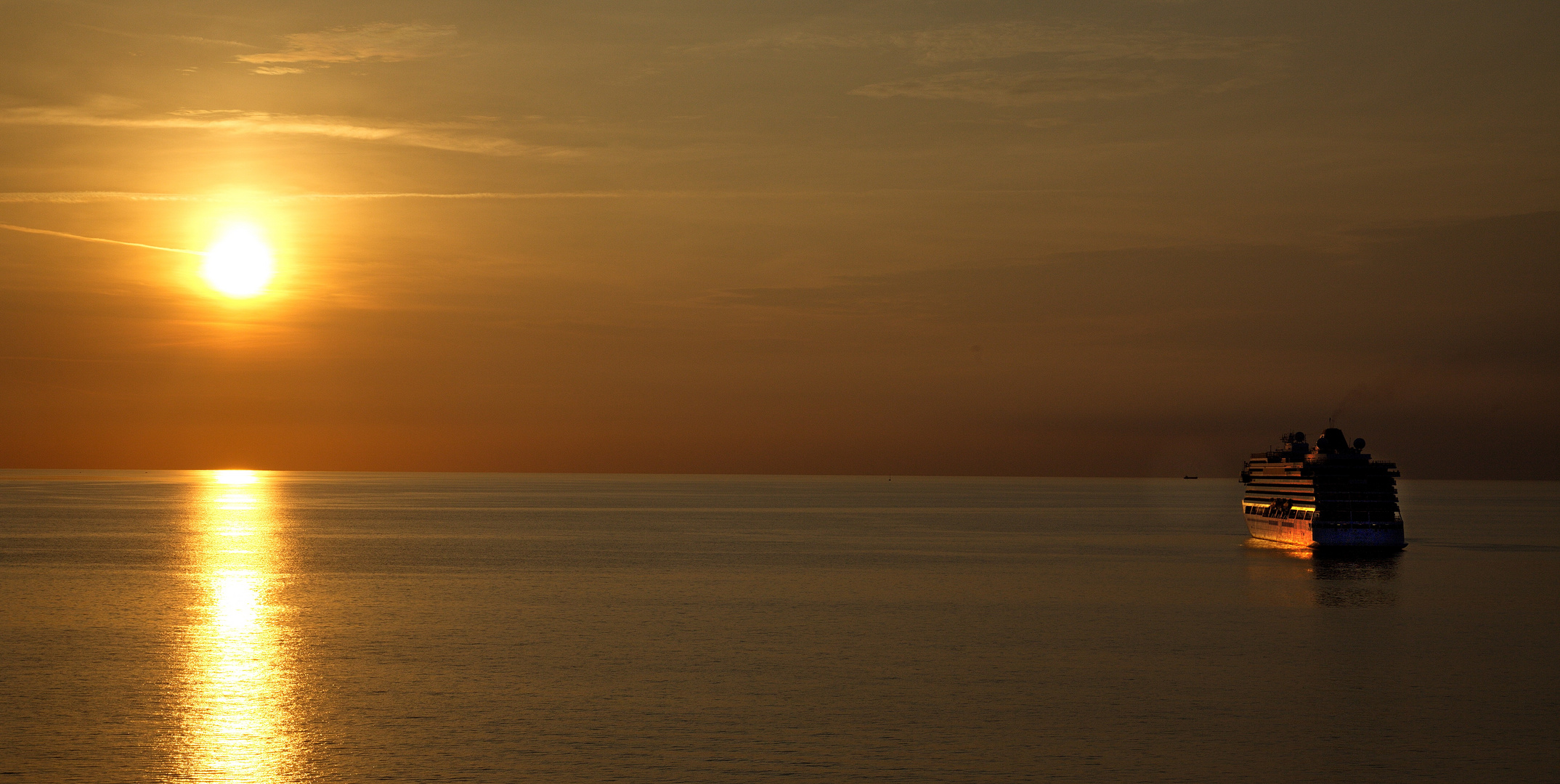 " Fahrt in den Sonnenuntergang "