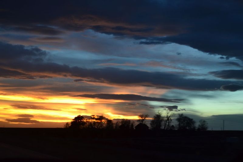 Fahrt in den Sonnenuntergang