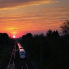 Fahrt in den Sonnenuntergang