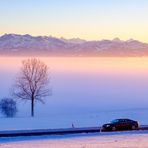 Fahrt mit den letzten Sonnenstrahlen