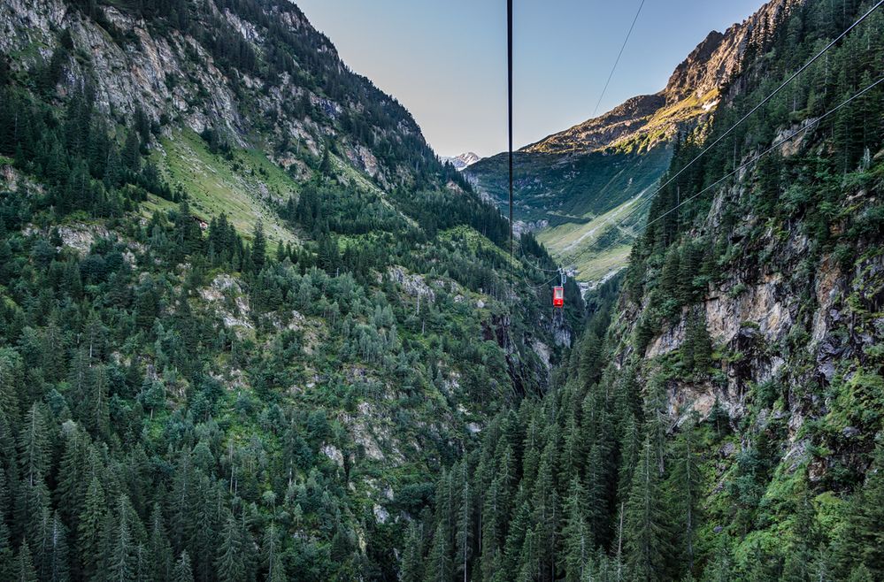 Fahrt über die Triftschlucht