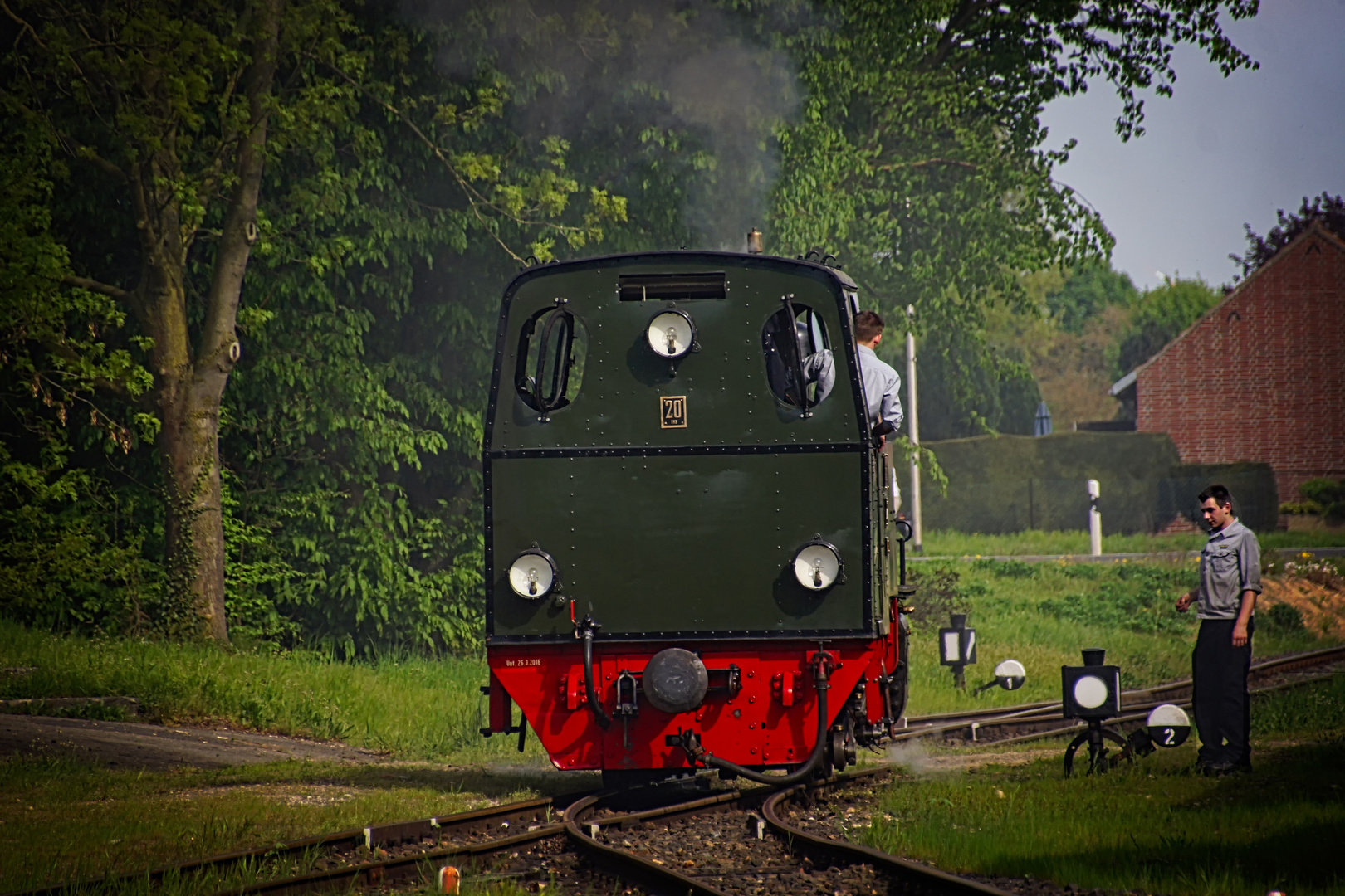 Fahrt über die Weiche