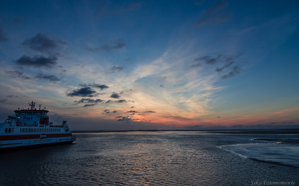 Fahrtrichtung Amrum